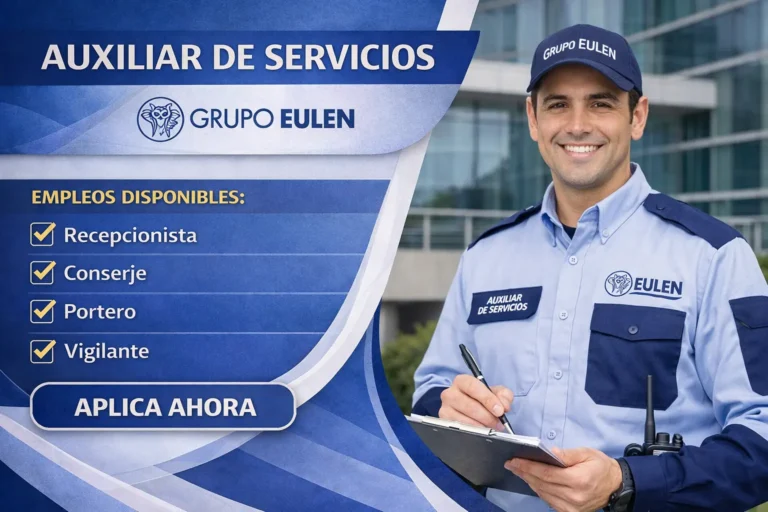 Lee más sobre el artículo Auxiliar de Servicios Grupo EULEN