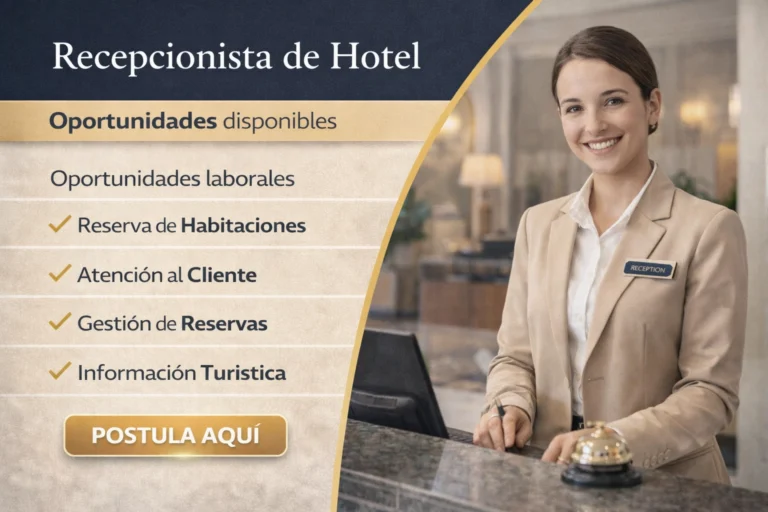 Lee más sobre el artículo Recepcionista de Hotel