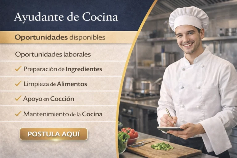 Lee más sobre el artículo Ayudante de Cocina