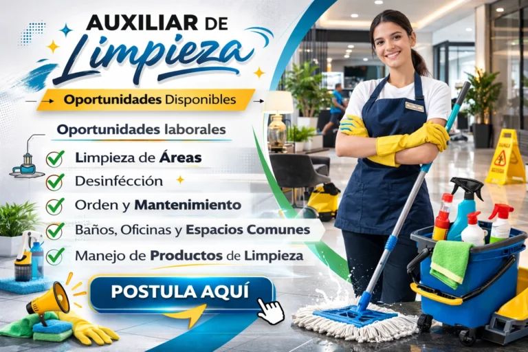 Lee más sobre el artículo Auxiliar de Limpieza